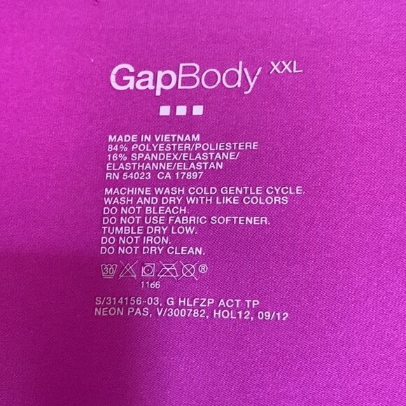 GAP BODY XXL quarter zip purple athletic top - Picture 3 of 6